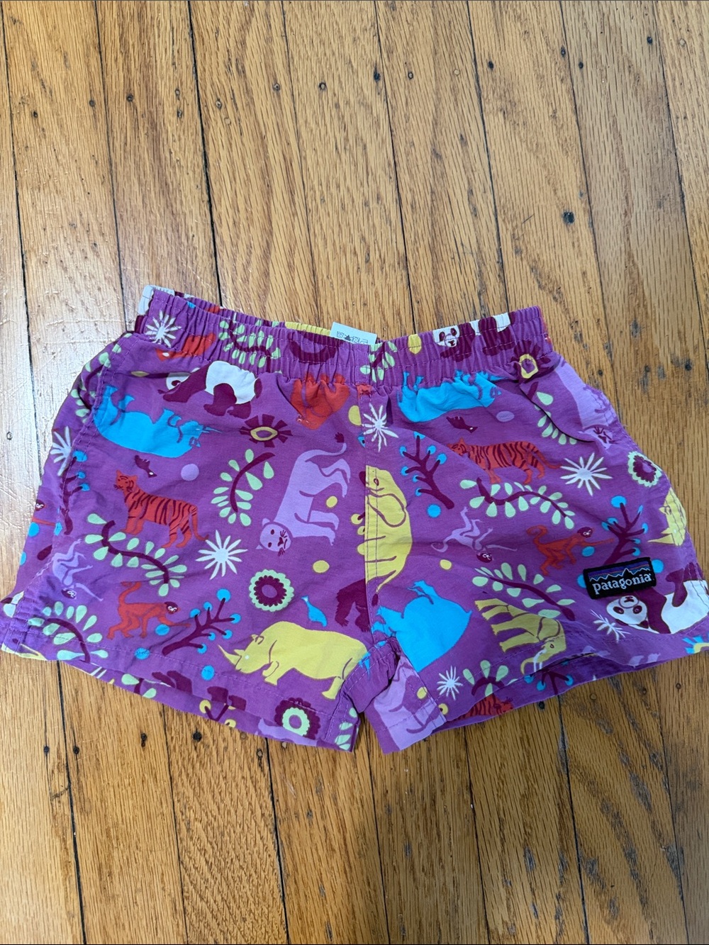 Patagonia Baby Purple Animal & Floral Print  Shorts